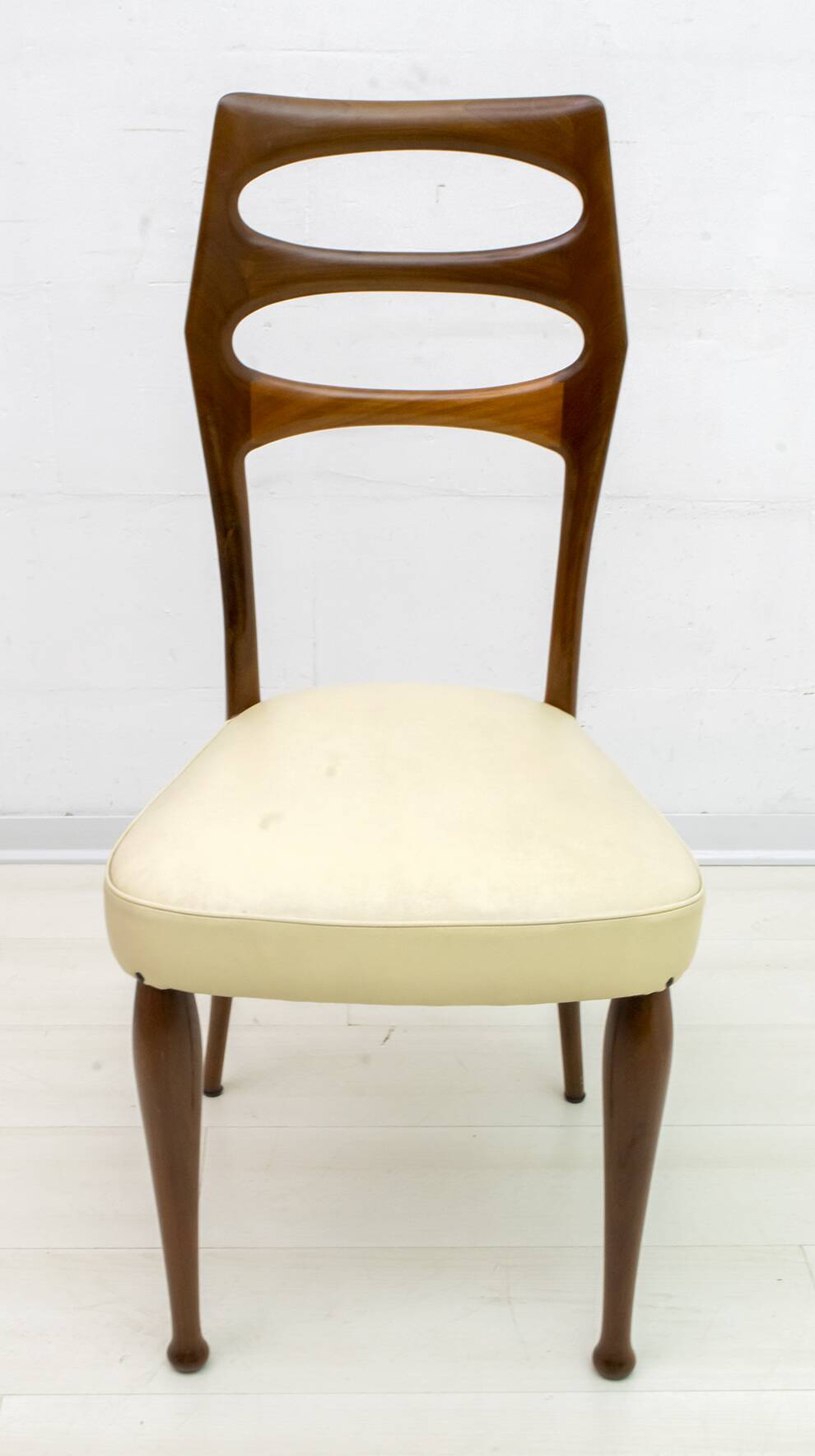 Six Vittorio Dassi Mid-Century Modern Italian Mahogany Dining Chairs, 1950s