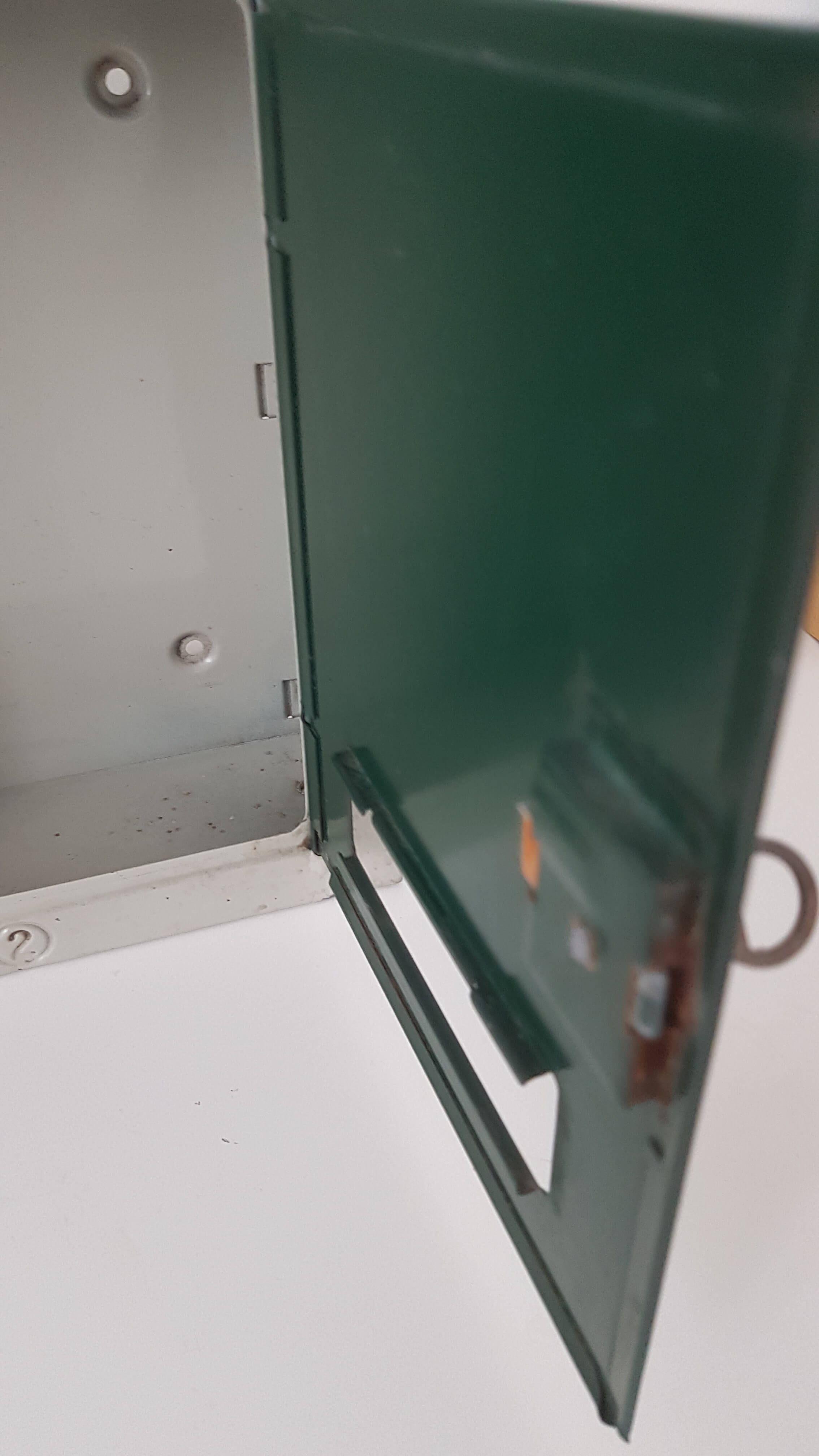 Vintage metal mailbox