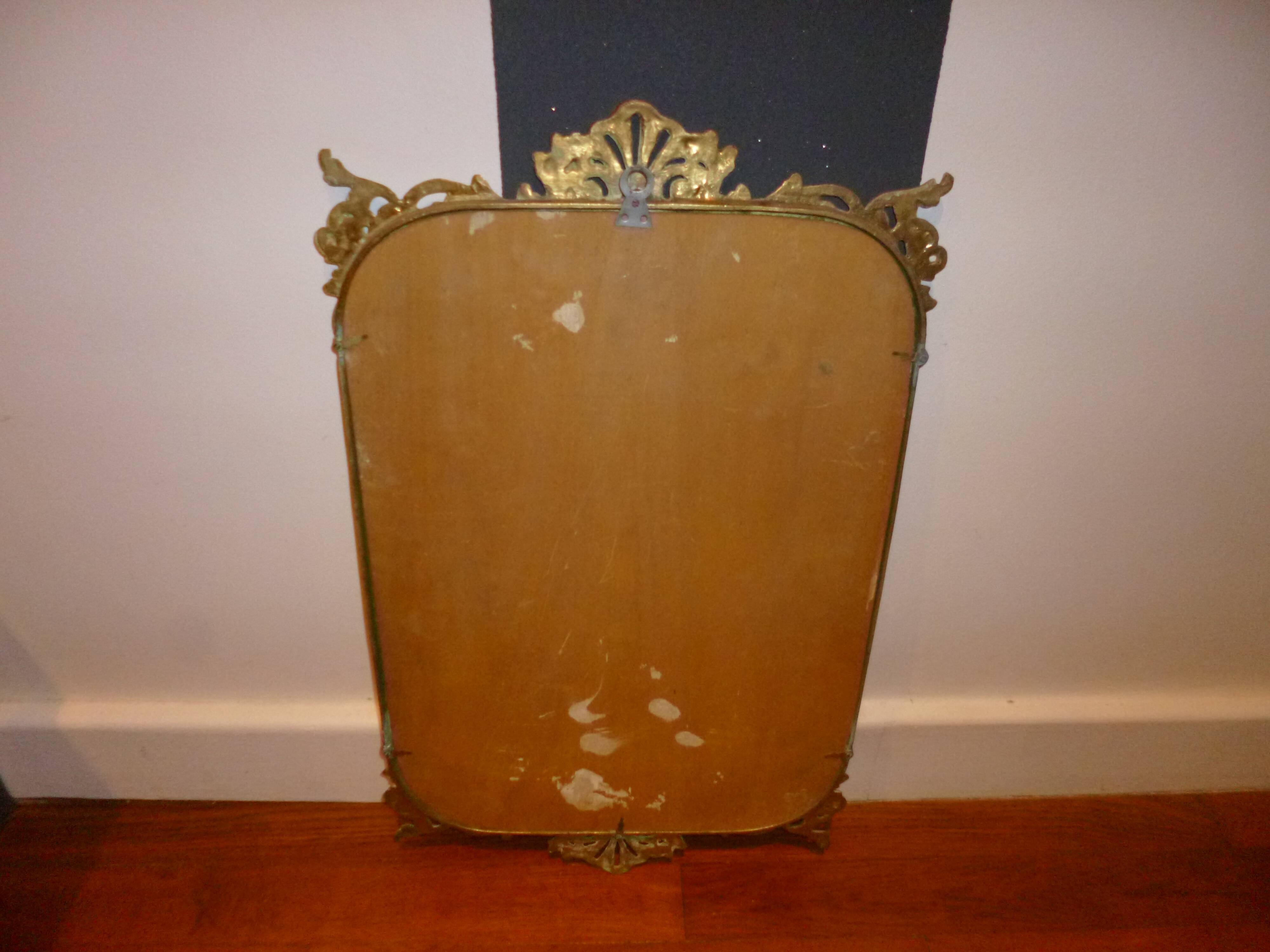 Mirror in bronze era XIX 61x38cm