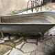 Old zinc bathtub