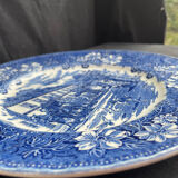 Assiette ancienne anglaise bleue TUDOR