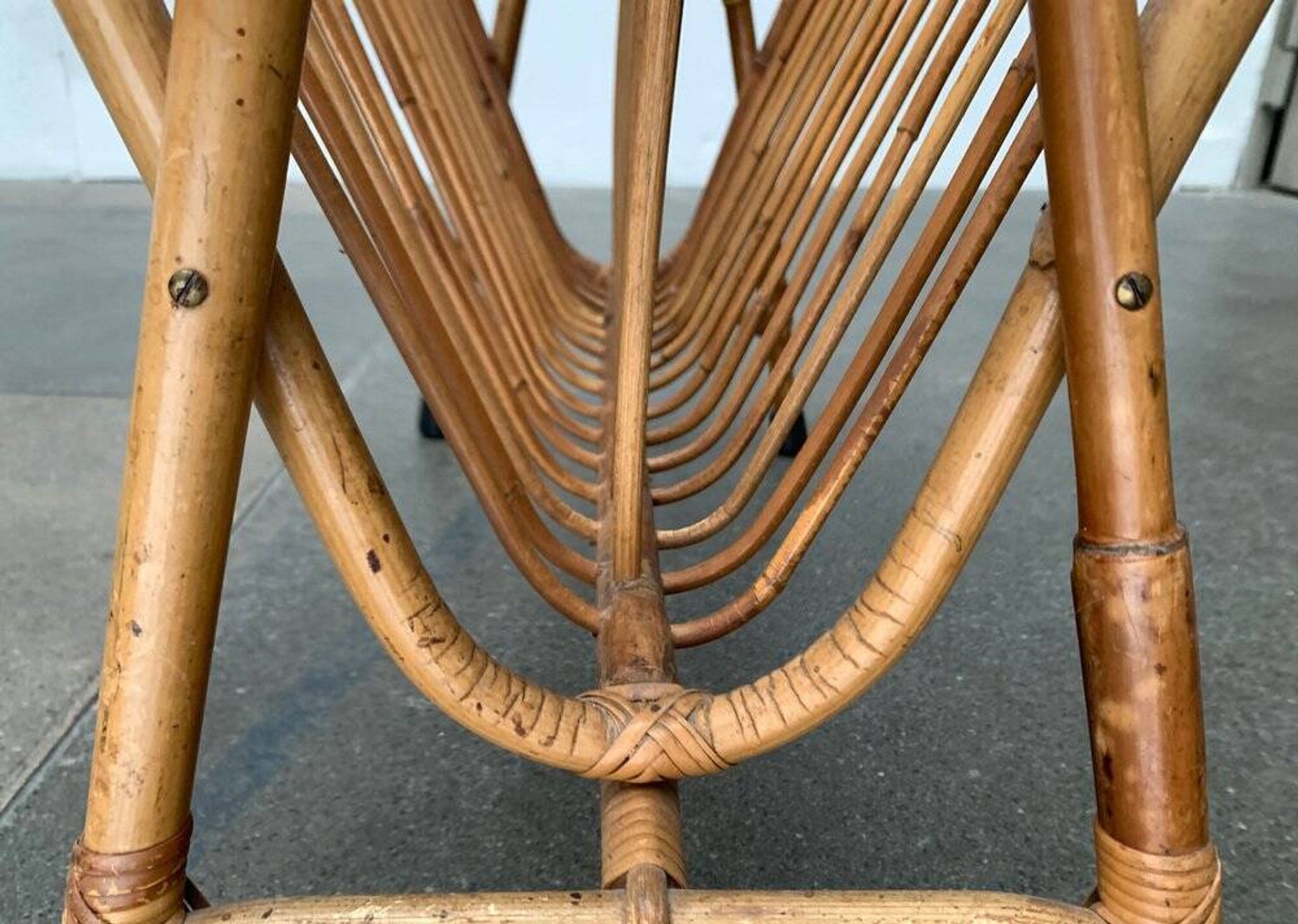 Mid-century bamboo magazine rack, 1960s