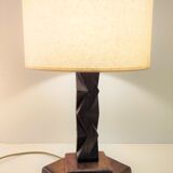 Lampe sculpture en bois, 1950