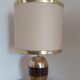 Brass and amber lamp 70s