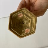 Pair of brass candle holders