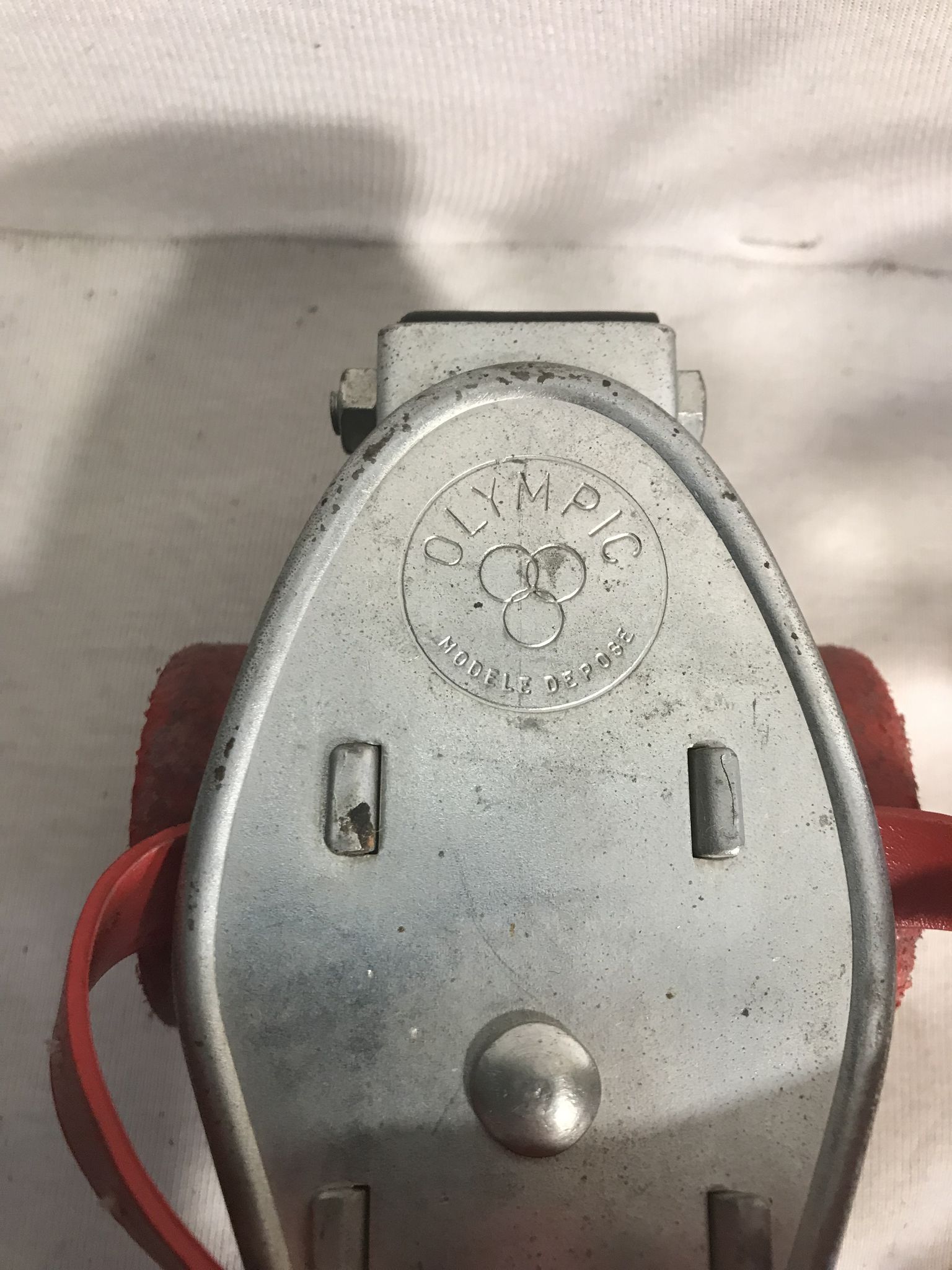 Old pair of roller skates olympic metal