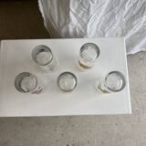 Lot de 5 verres vintage à motif de fruits