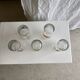 Set of 5 vintage fruit-patterned glasses