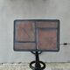 Wrought iron floor lamp with sandstone shelf herbarium decoration, 60s