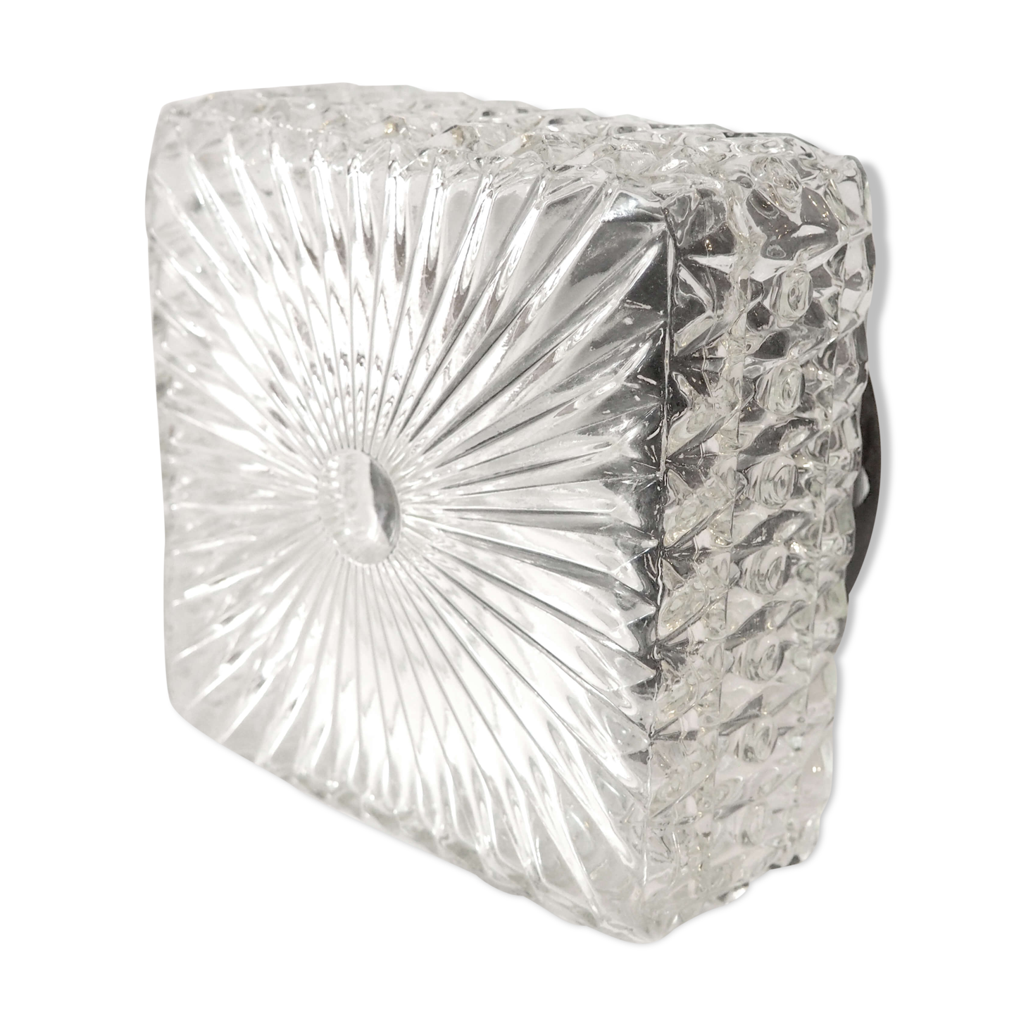 Ceiling lamp in moulded glass