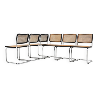Set of 6 Style B32 dining room chairs by Marcel Breuer
