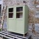 Renovated antique display cabinet – Lizard Green (Pure & Paint)