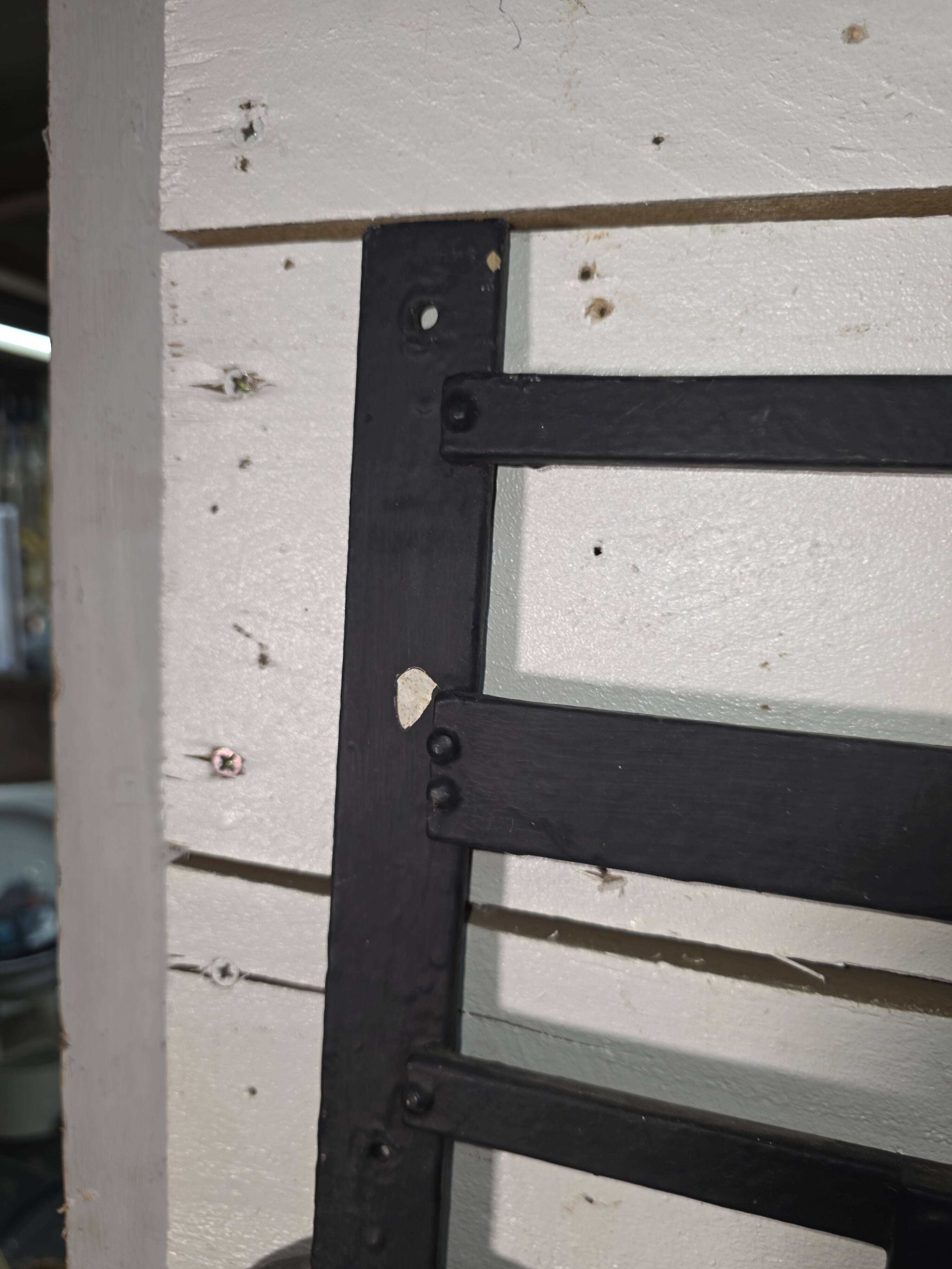 Art Deco coat rack wardrobe in wrought iron from the 1930s.
