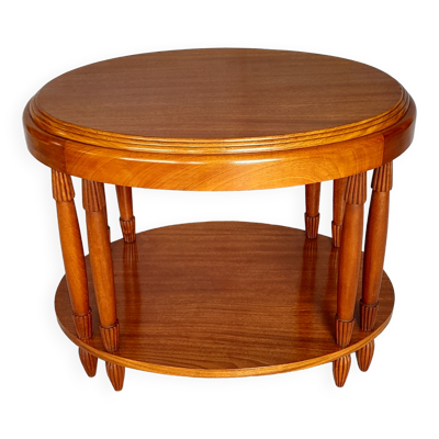 Table basse ovale d'époque art déco