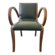 2 fauteuils de bridge assise cuir