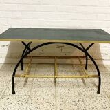 Small vintage rattan table