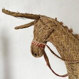 Braided straw donkey, popular art Spain, 1970s