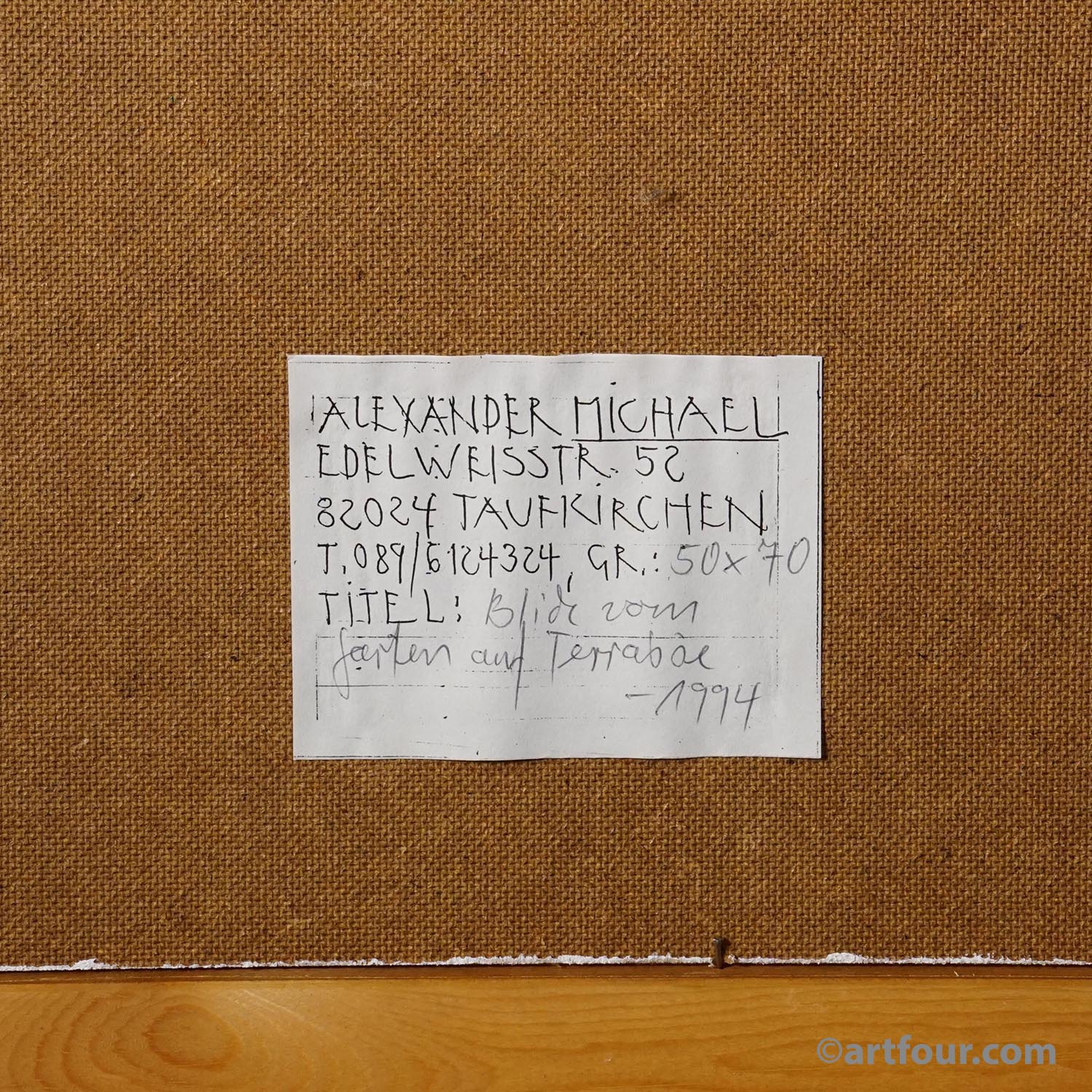 Impressionist oil painting of a garden, Alexander Michael 1994