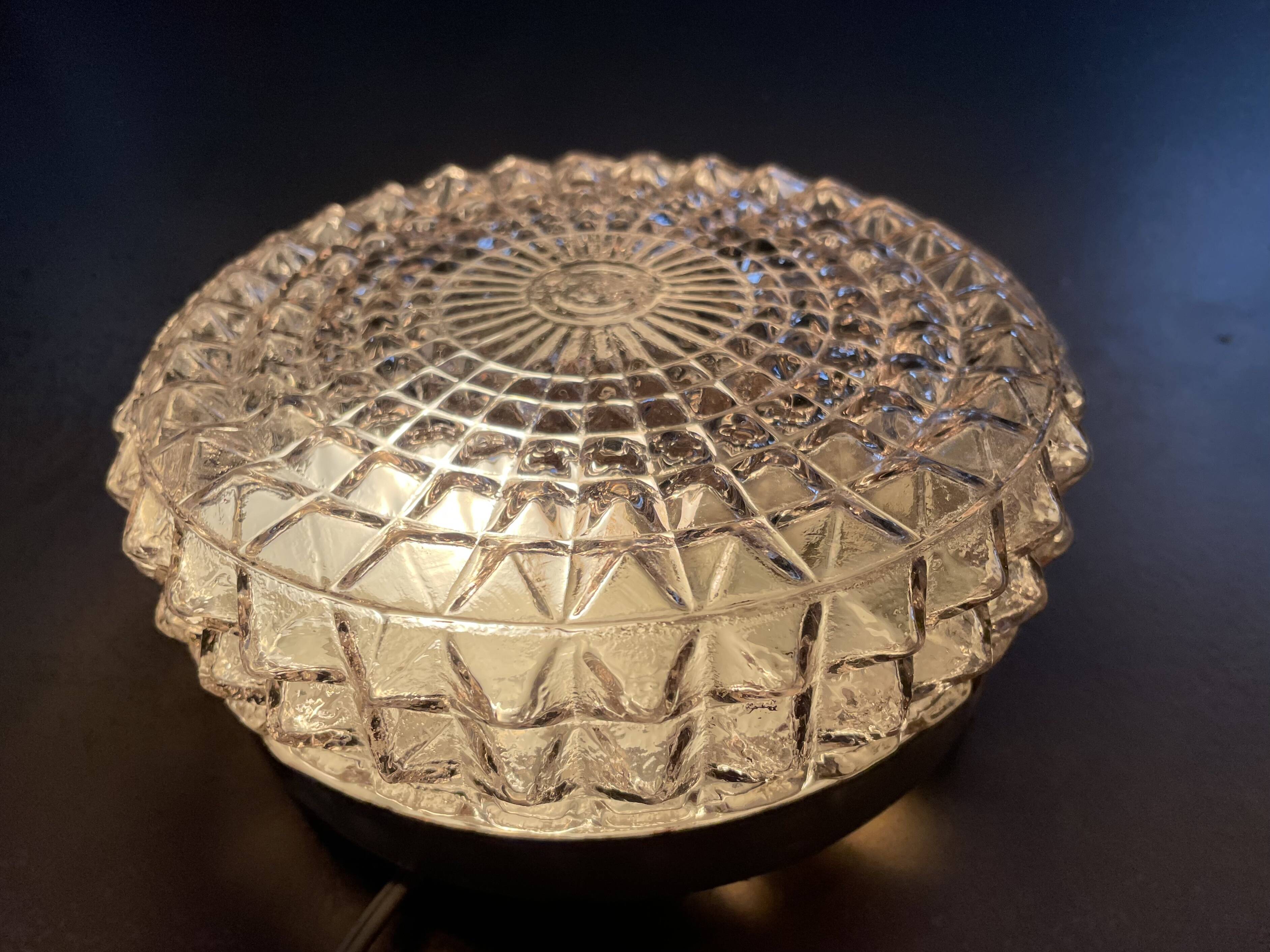 Small vintage glass wall or ceiling light
