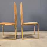 Brass dining chairs by Belgochrom, 1970s - set of 6