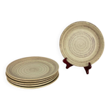 Set of 6 Niderviller flat plates, Belett model