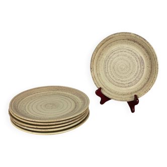 Set of 6 Niderviller flat plates, Belett model
