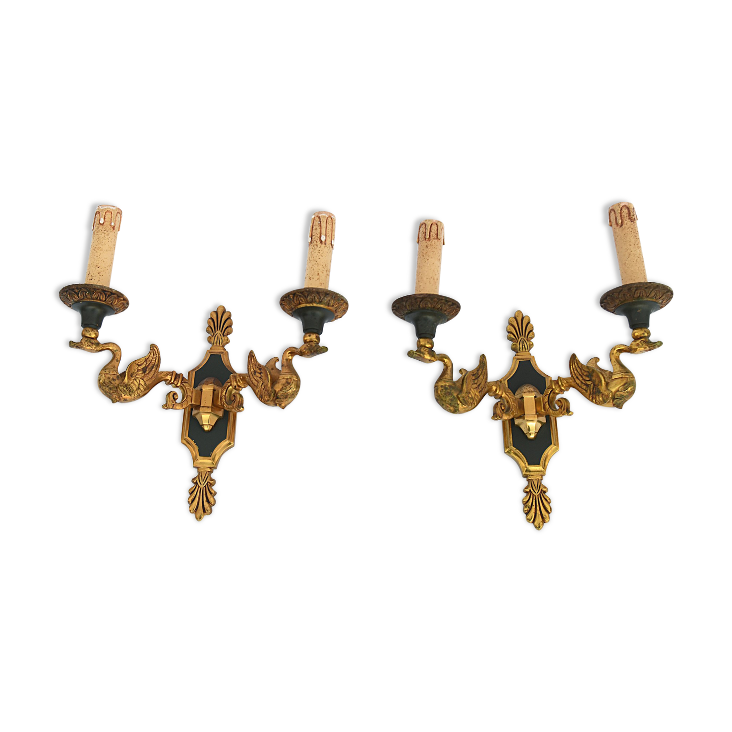 Pair of Empire style wall lamps