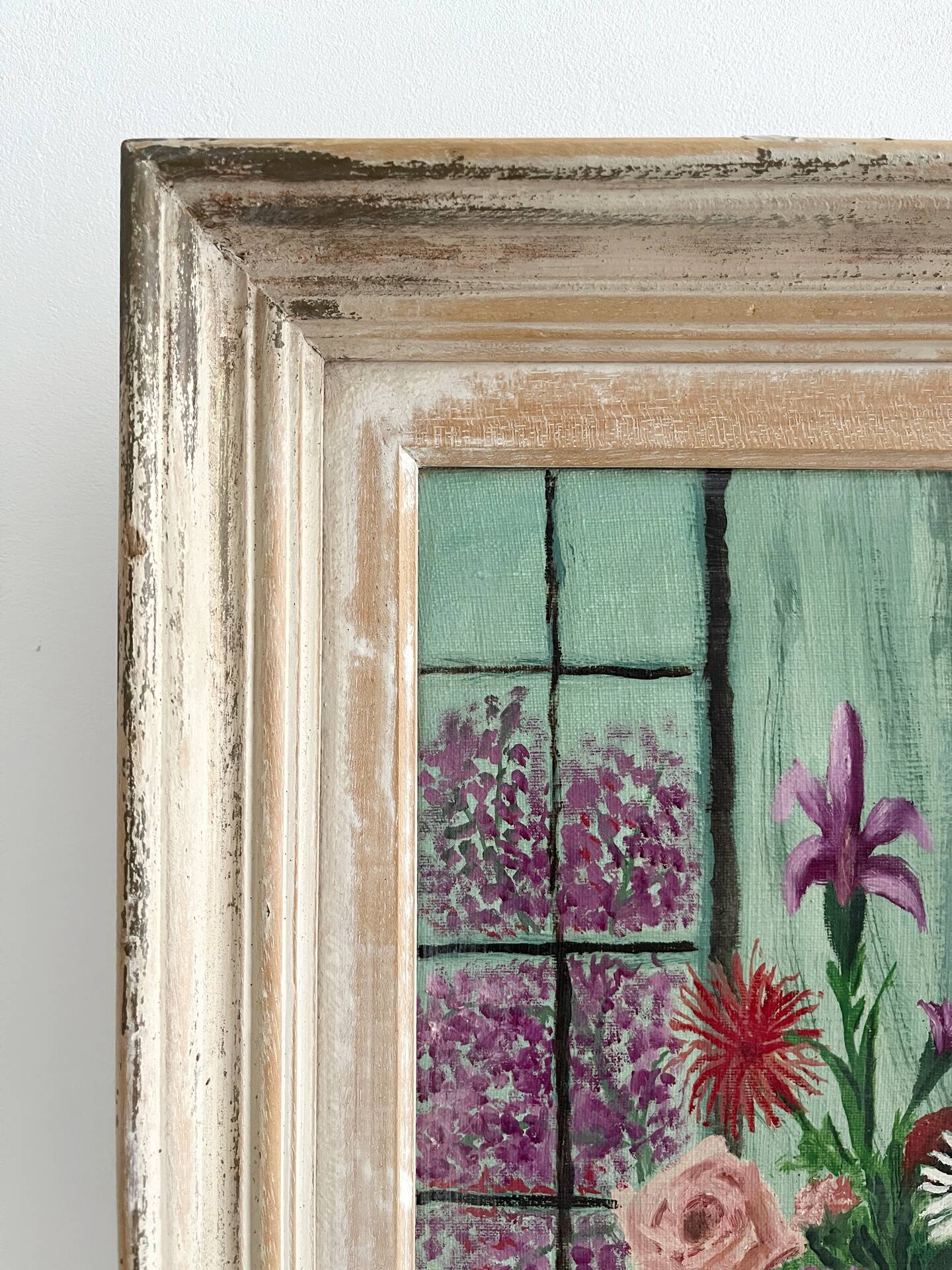 Tableau peinture sur toile bouquet de fleurs