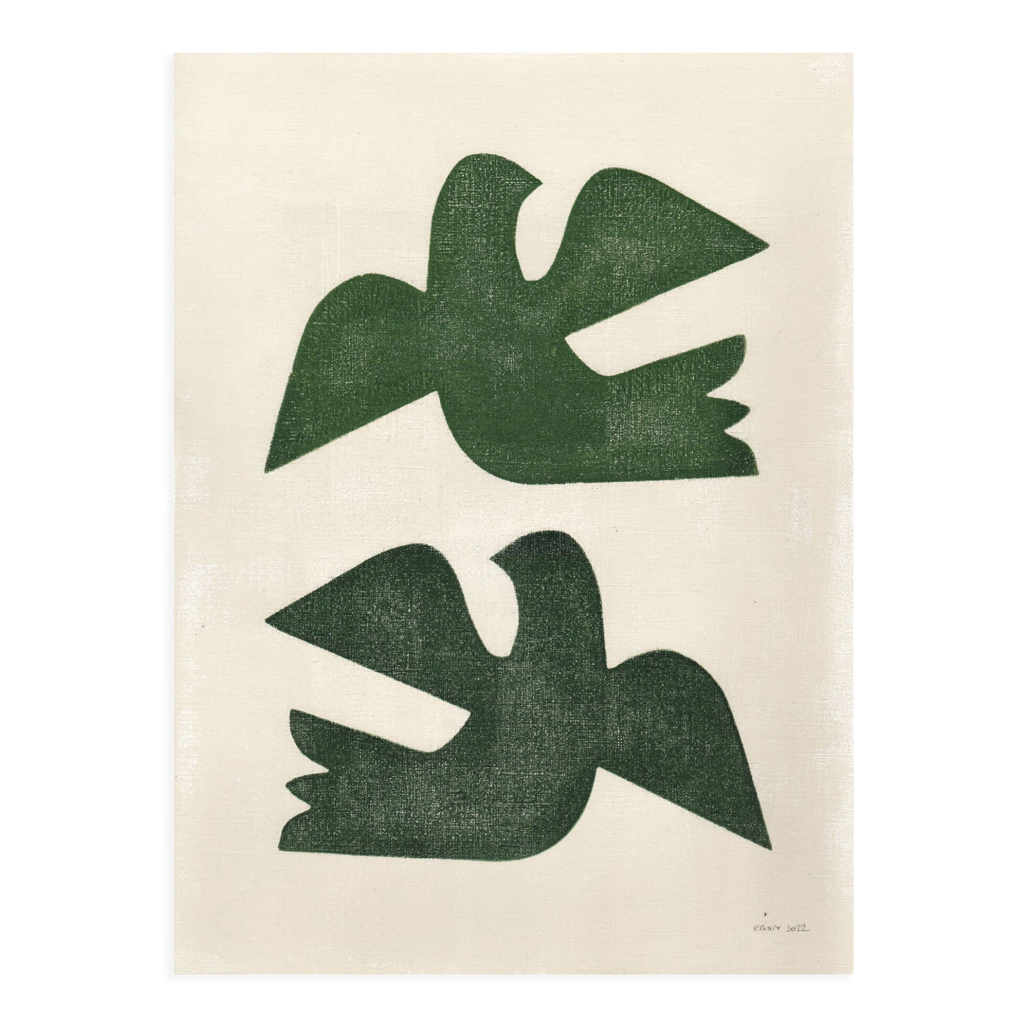 Peinture sur papier 30x40cm illustration M790 signée Eawy