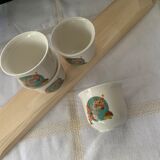 Multicolored floral cups