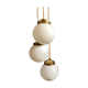 Suspension cascade trois feux globes vintage en opaline blanche