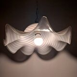 Vintage murano white swirl ceiling lamp