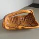 Hand-carved wooden empty pocket basket vintage French
