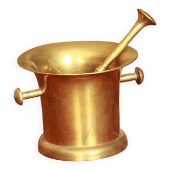 Brass mortar and pestle