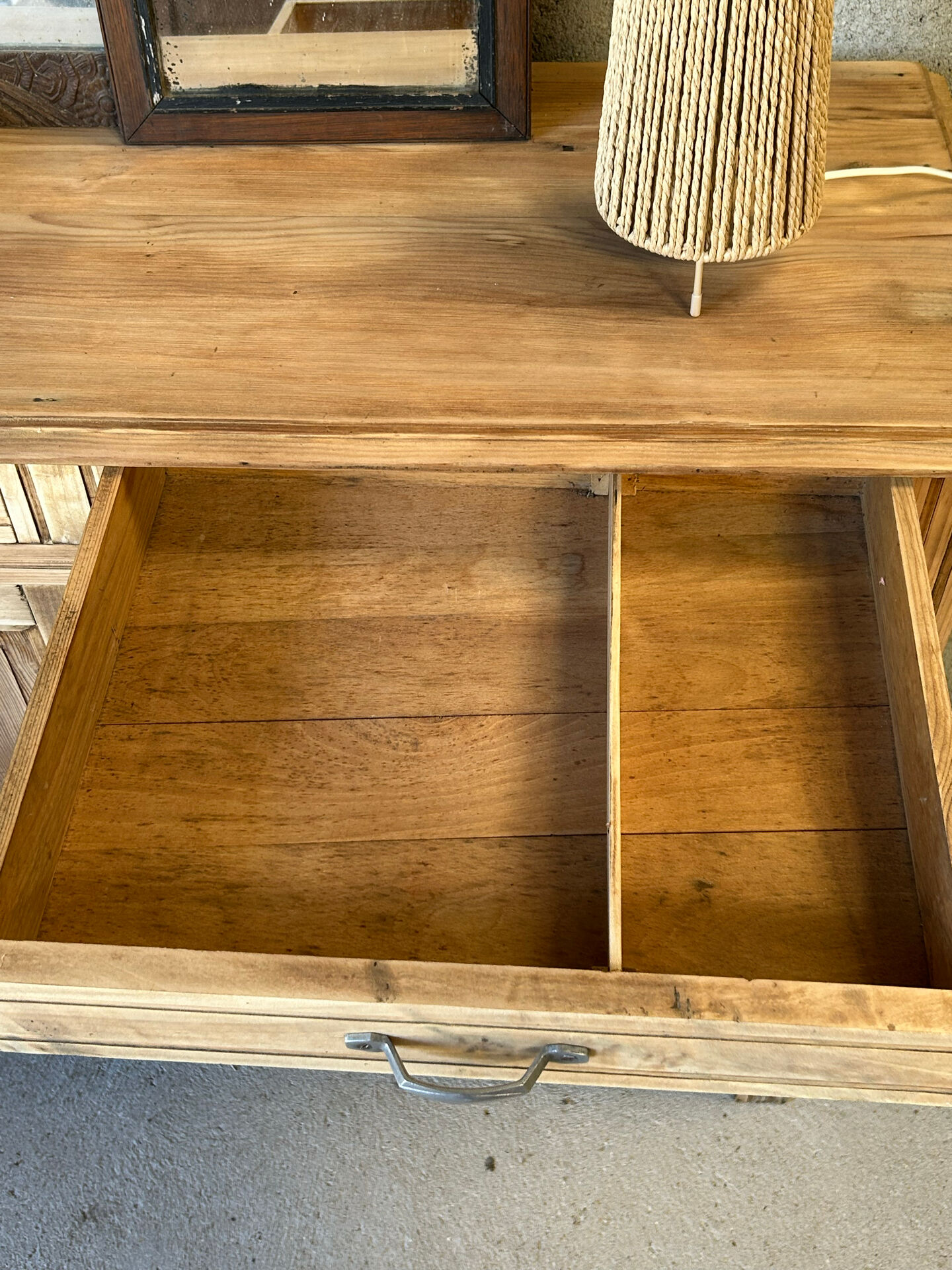 Antique buffet in solid pitch pine
