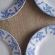 9 assiettes à dessert Dux Boch bleues, 1960