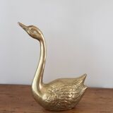 Vintage Brass Swan