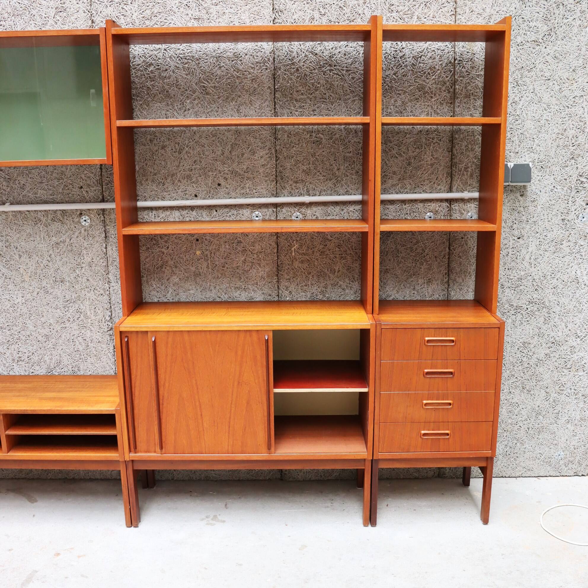Bibliothèque scandinave modulable années 60