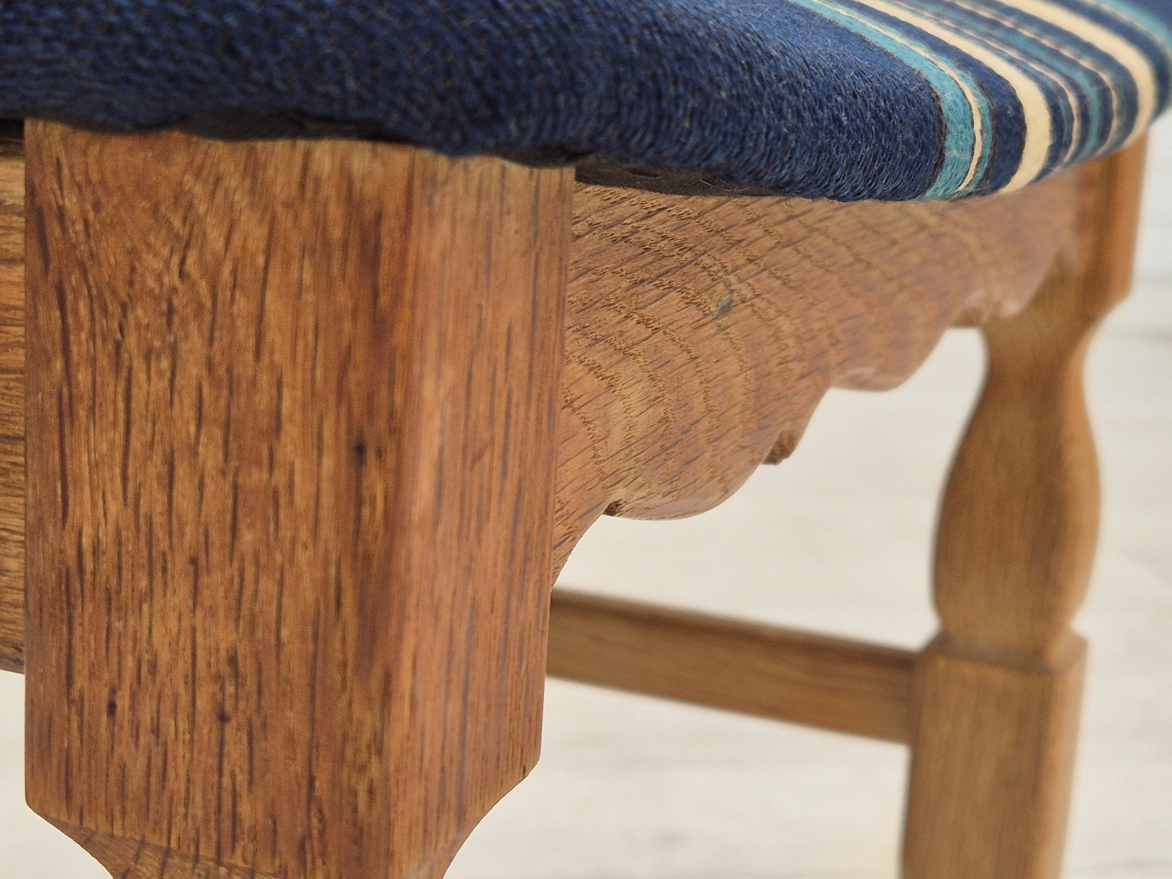 1970s, Danish design by Henning Kjærnulf for EG Kvalitetsmøbel, set of 4 dining chairs, original.