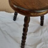 Dark wood tripod stool