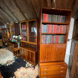 Mid century retro vintage wall unit bookcase danish design by poul hundevad rosewood 1950-1960