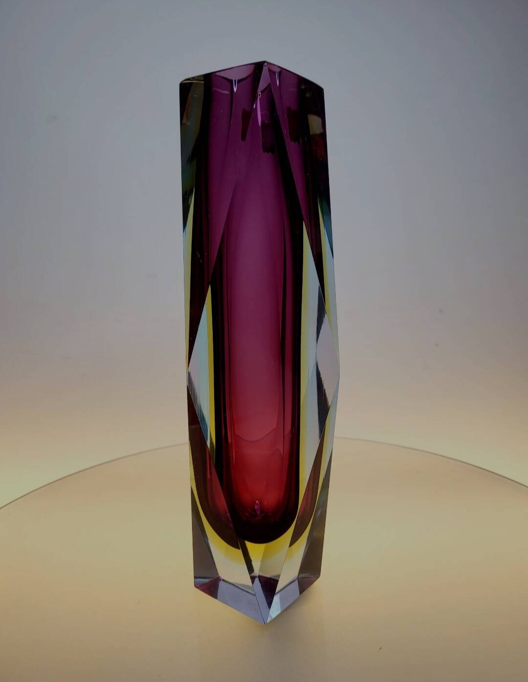 Vase Sommerso Flavio Poli en verre de Murano, Italie 1970