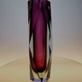 Vase Sommerso Flavio Poli en verre de Murano, Italie 1970
