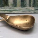 Vintage brass ashtray in the shape of a fruit, pear