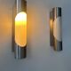 Pair of vintage wall lights, chrome metal, Philips Denmark 1980s