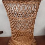 Wicker wastepaper basket