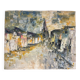Rue Principale, technique au couteau, signée M Attal 1974