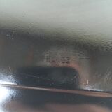 Set of 8 black glass plates