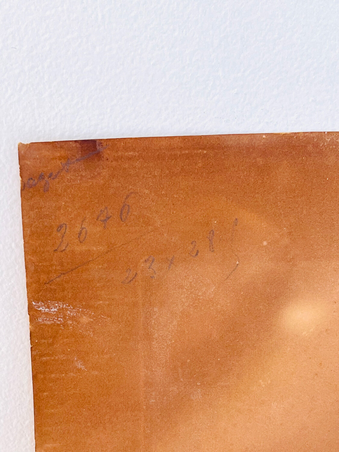 Old colour-enhanced etching – Mediterranean view from