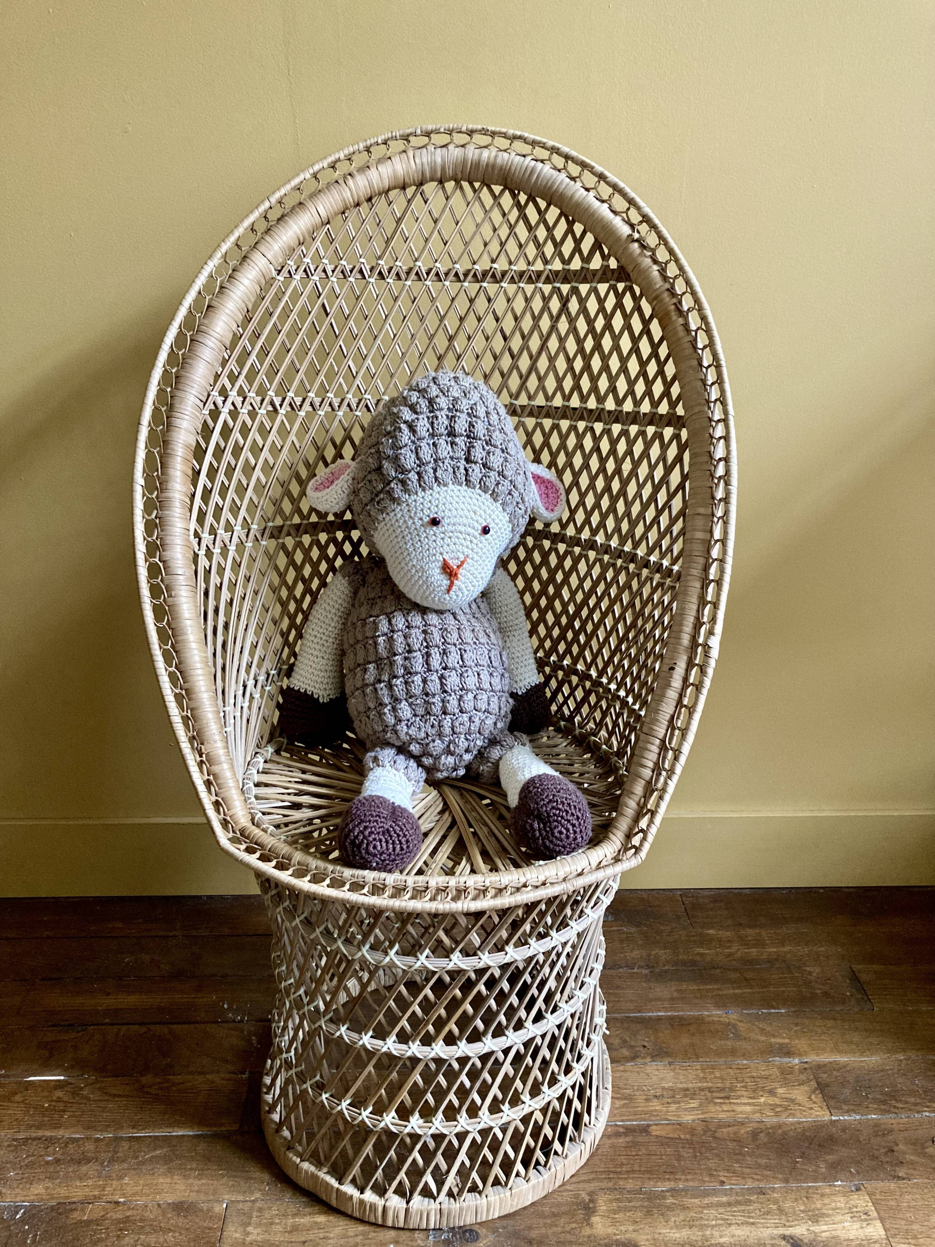 Fauteuil  pour enfant en rotin